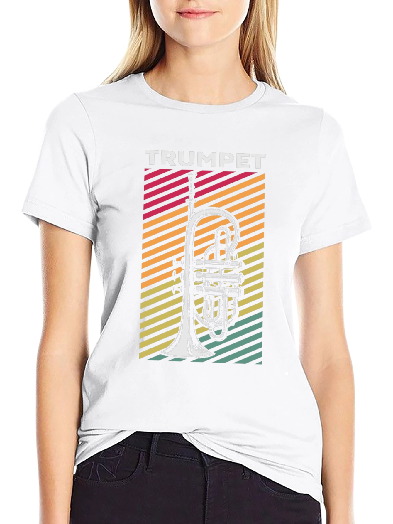 Trumpet Graphic Tee - Retro Music Lover T-Shirt
