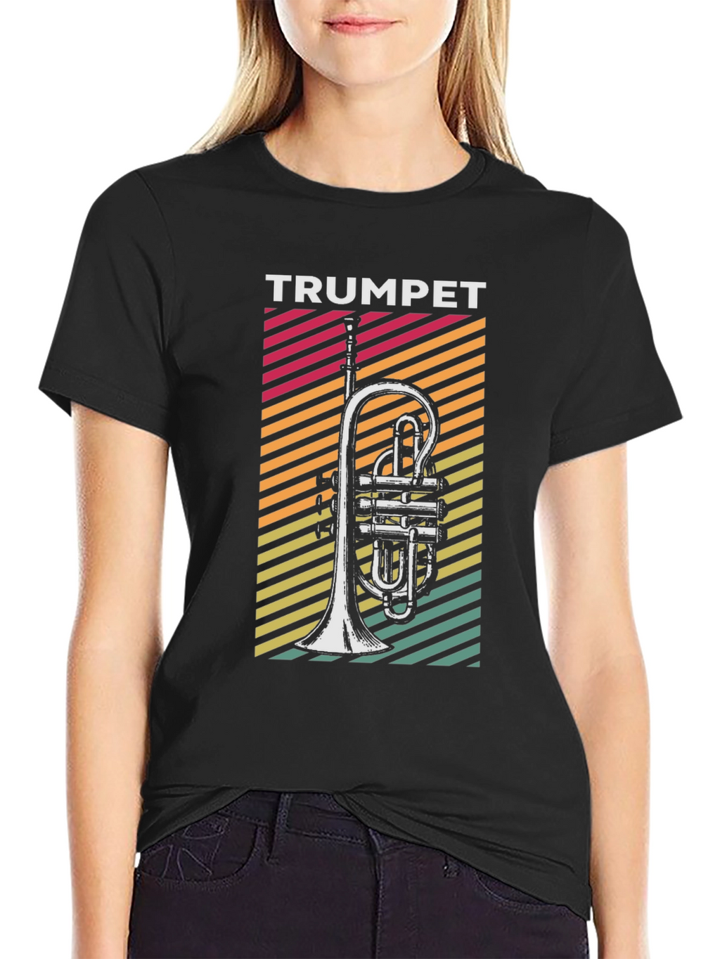 Trumpet Graphic Tee - Retro Music Lover T-Shirt