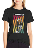 Trumpet Graphic Tee - Retro Music Lover T-Shirt