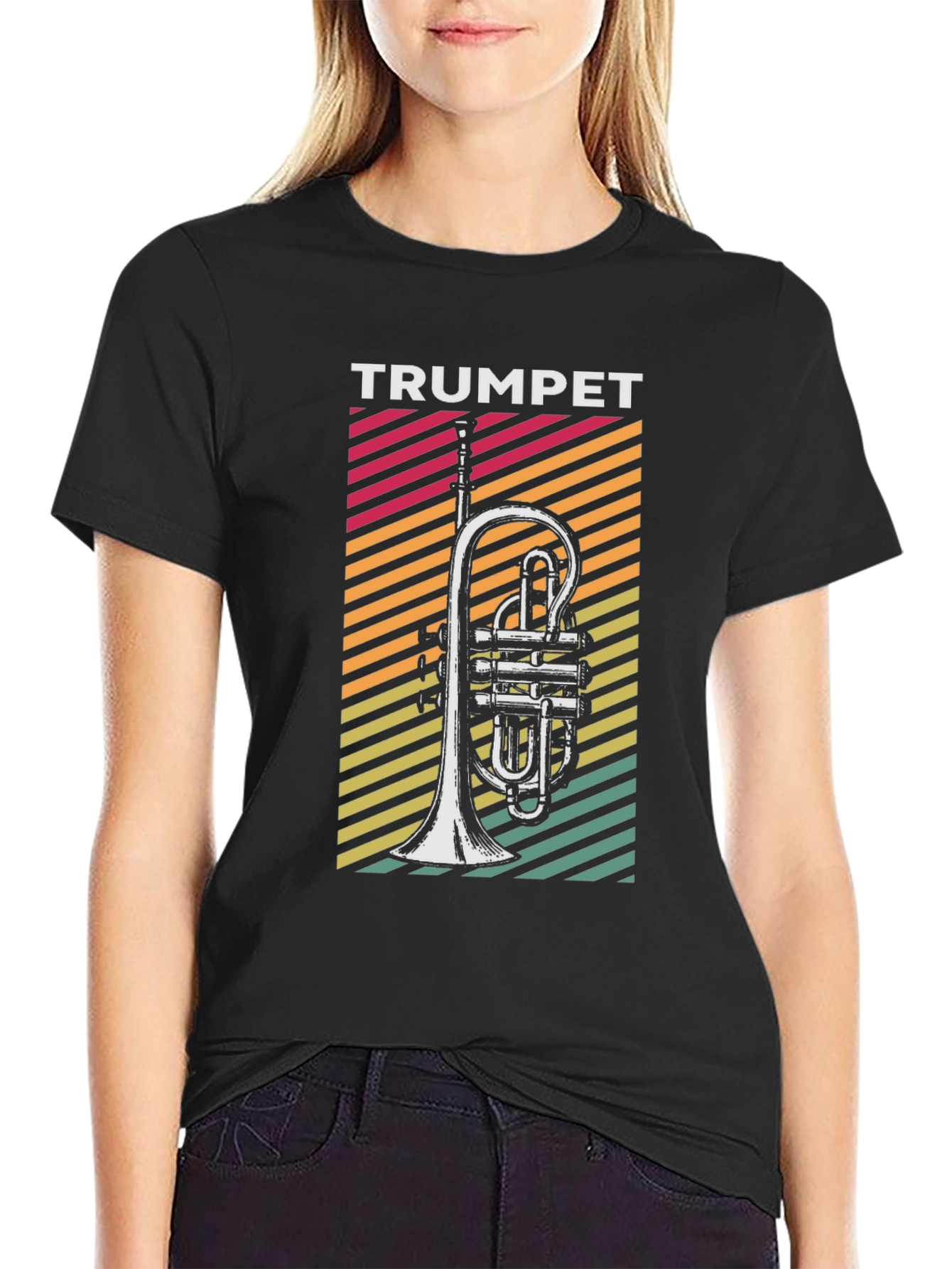 Trumpet Graphic Tee - Retro Music Lover T-Shirt