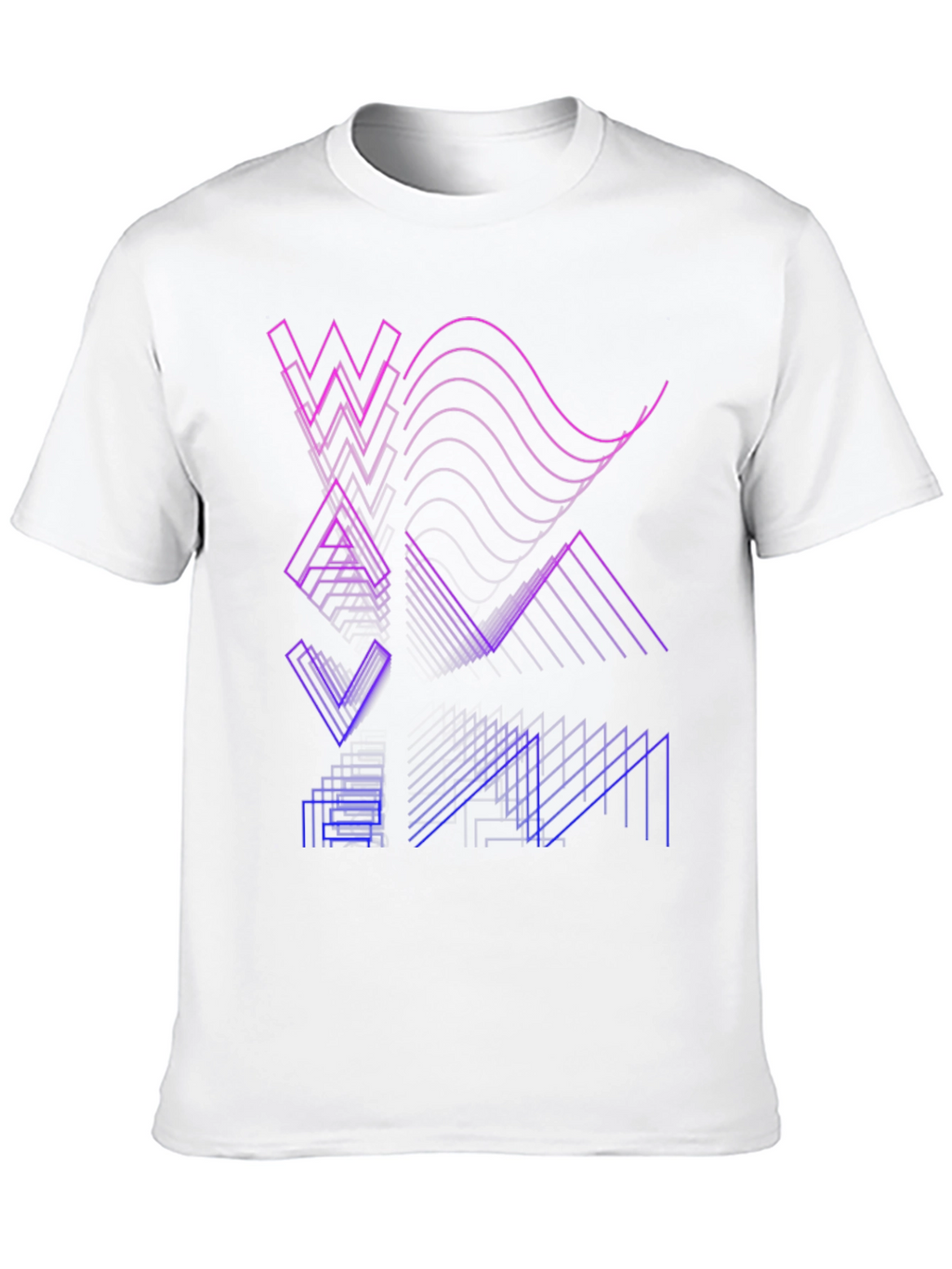 Abstract Geometric Line Art Mens Black T-Shirt