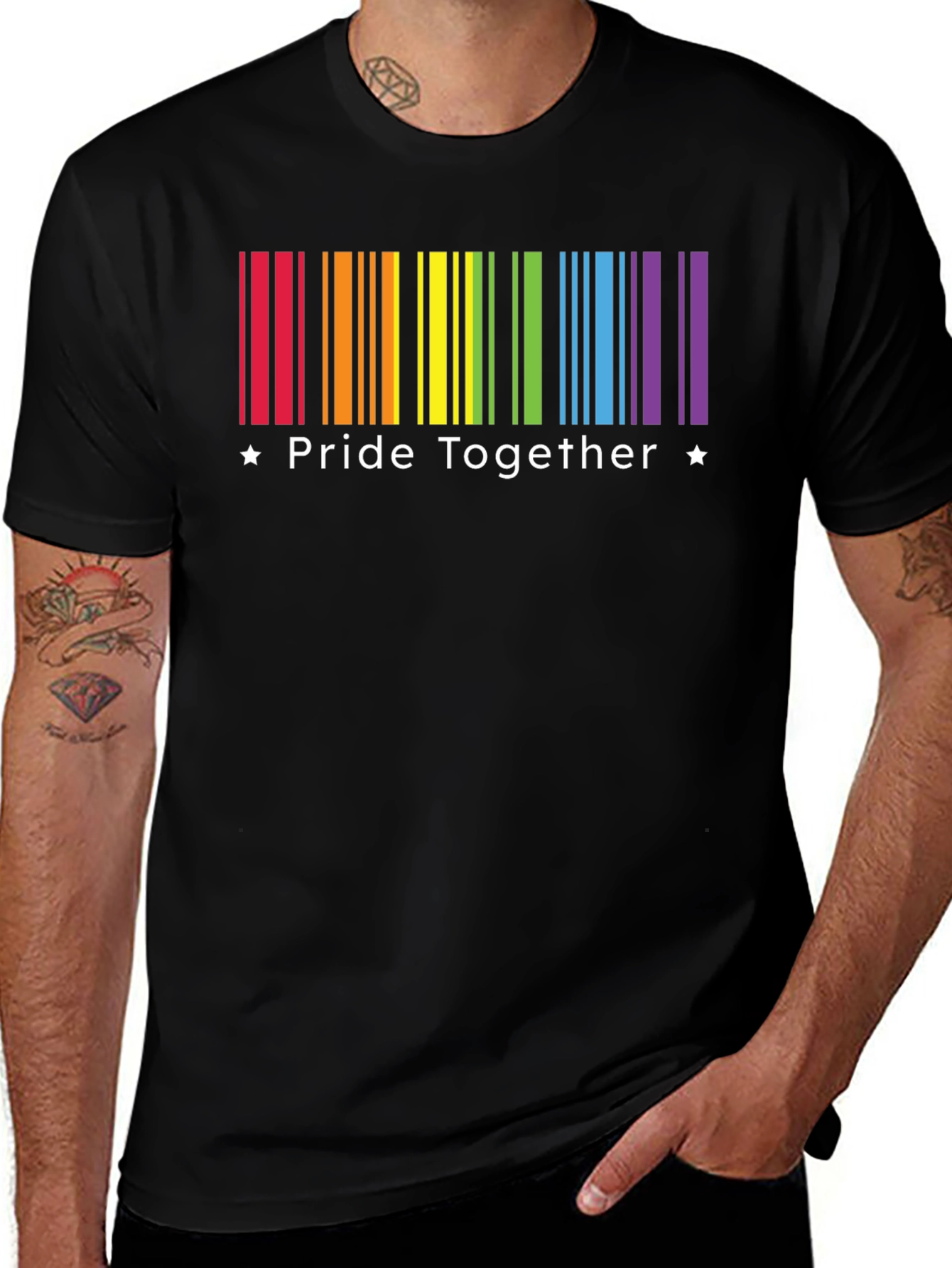 Pride Together Rainbow Barcode T-Shirt
