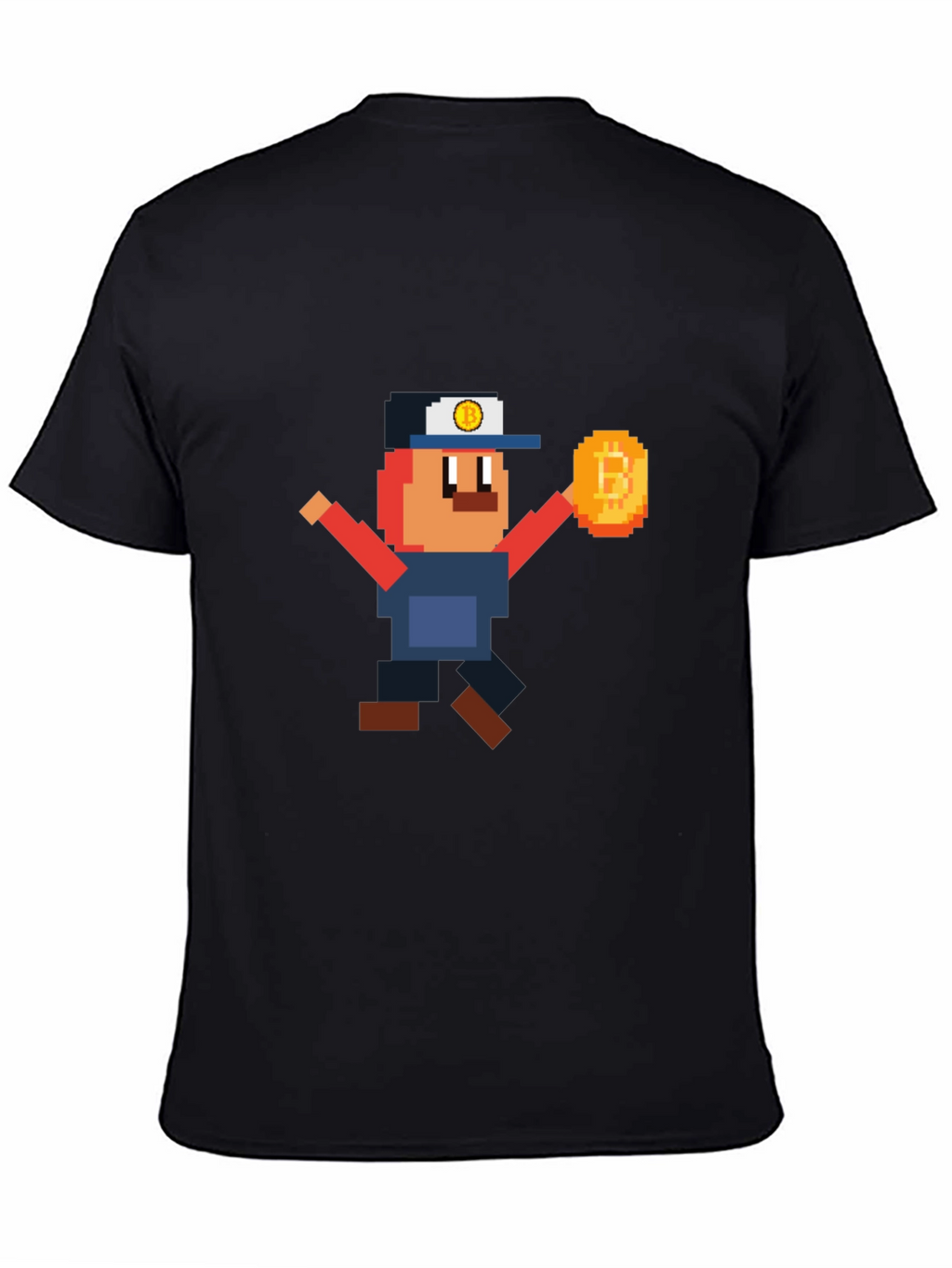 Pixel Bitcoin Miner Graphic Tee - Crypto Fan Shirt