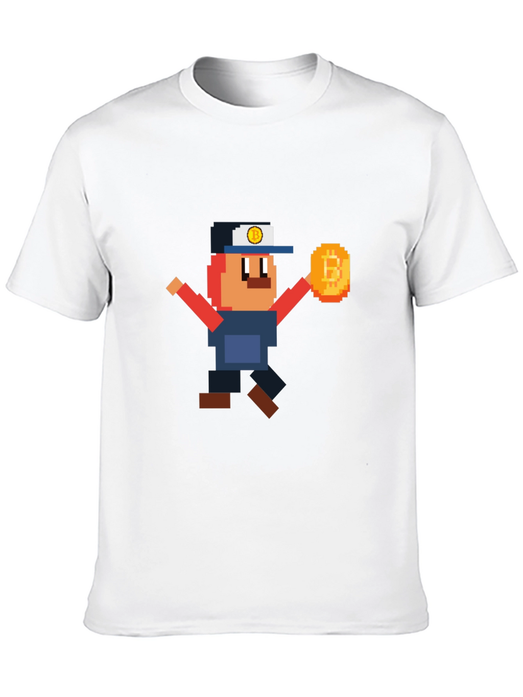Pixel Bitcoin Miner Graphic Tee - Crypto Fan Shirt