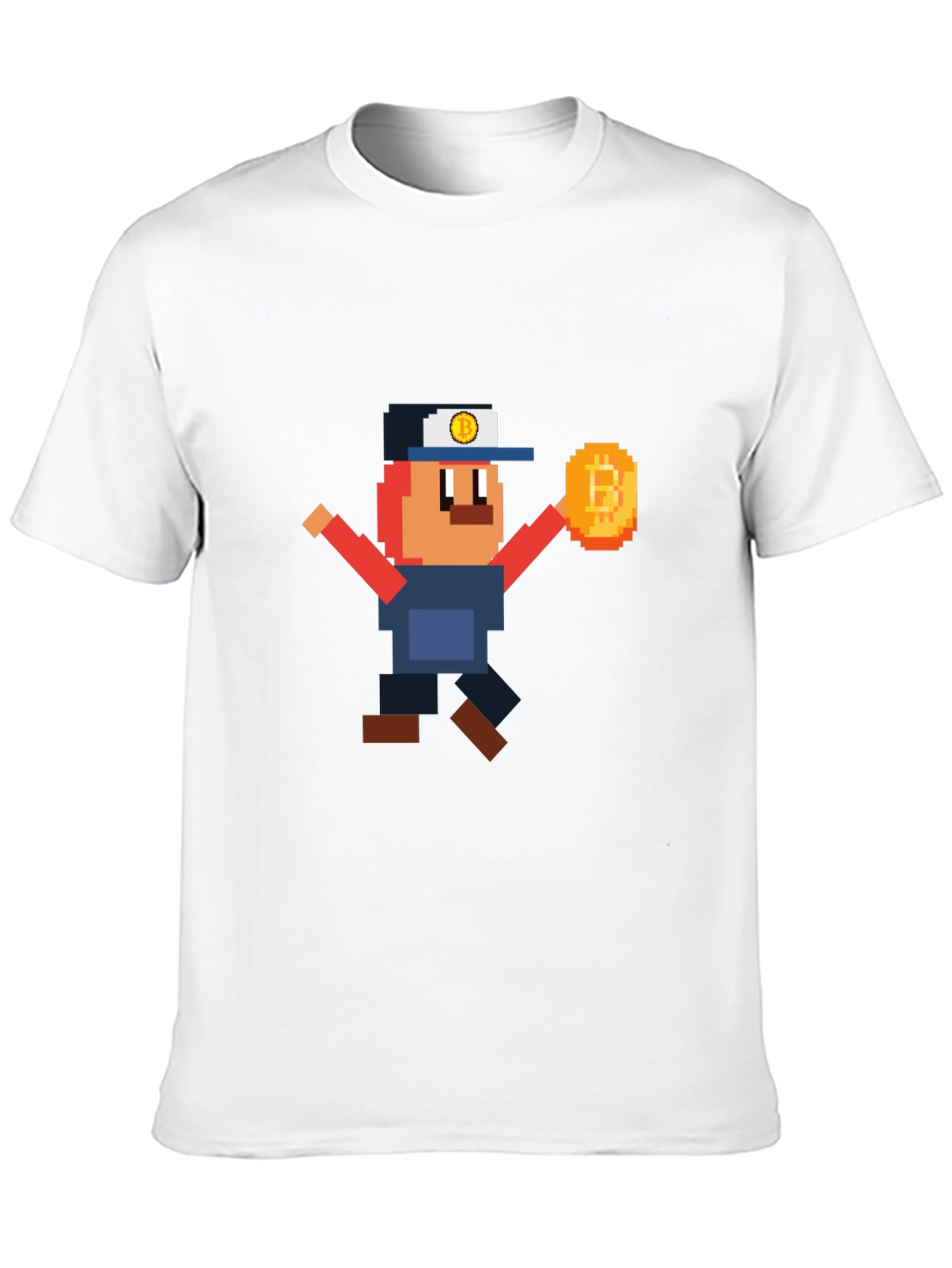 Pixel Bitcoin Miner Graphic Tee - Crypto Fan Shirt