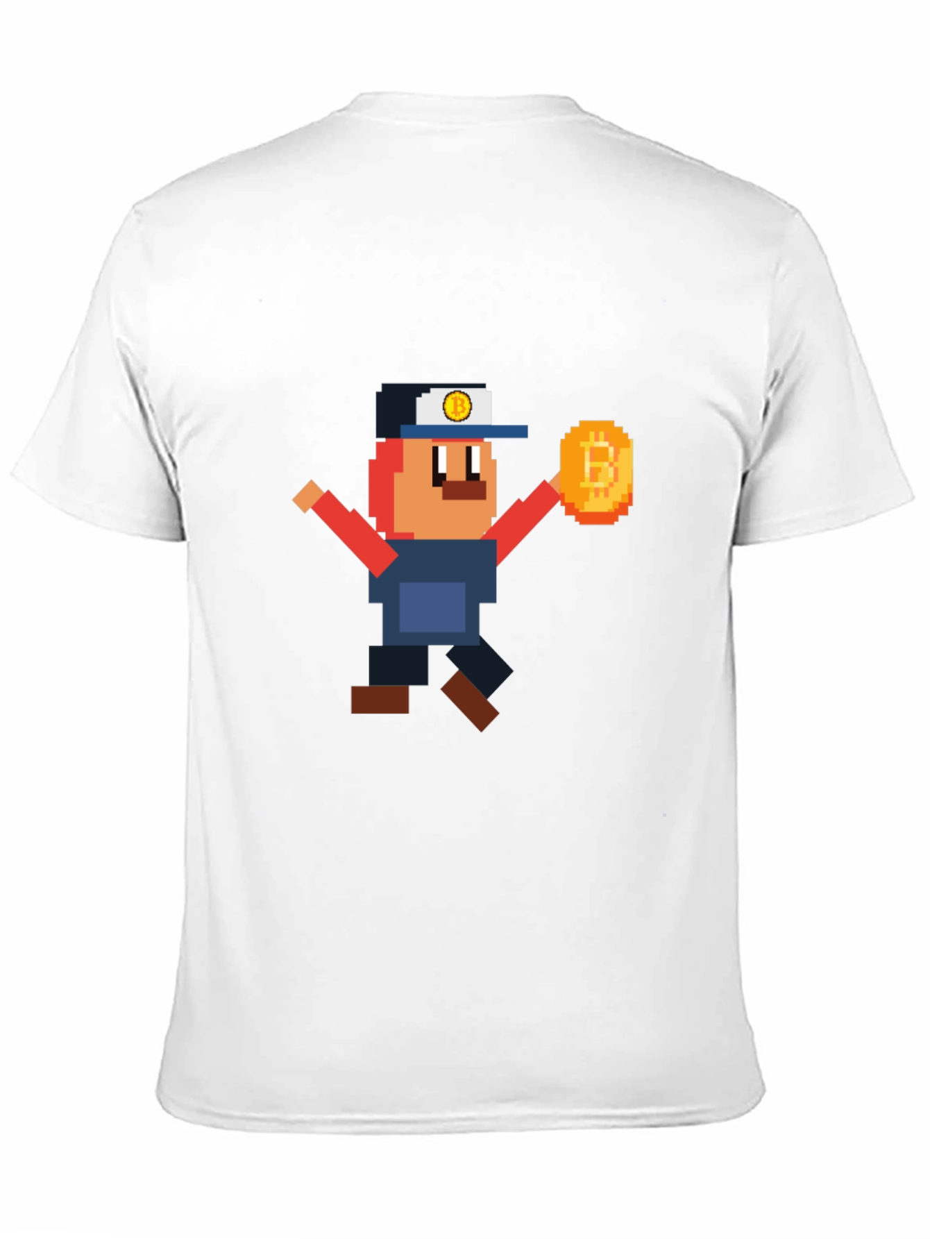 Pixel Bitcoin Miner Graphic Tee - Crypto Fan Shirt