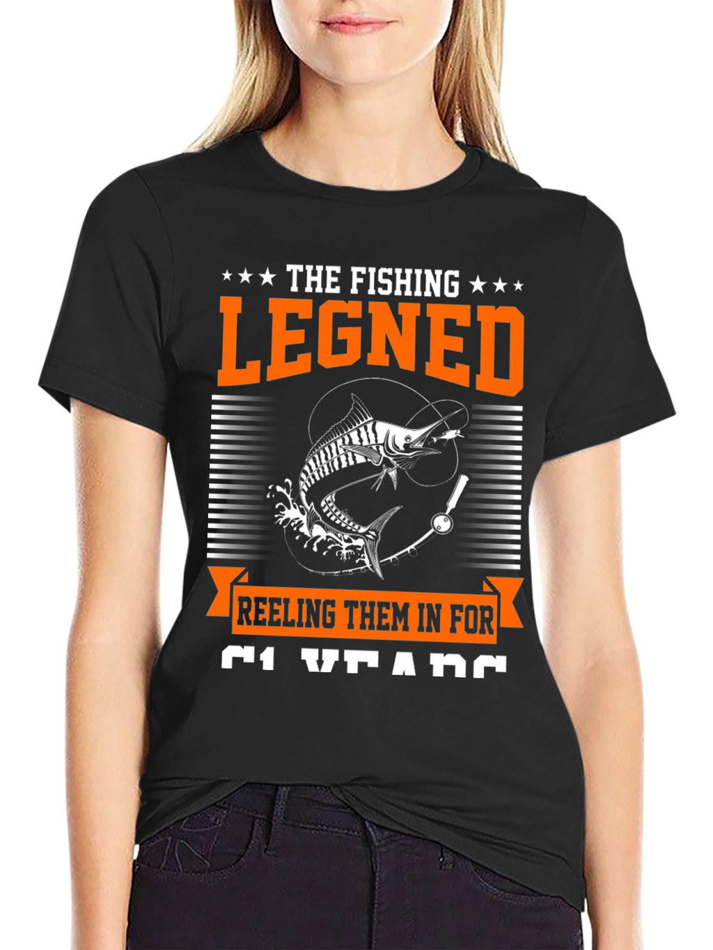 Fishing Legend Black T-Shirt