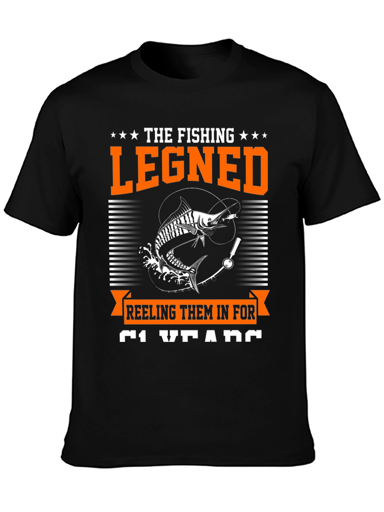 Fishing Legend Black T-Shirt