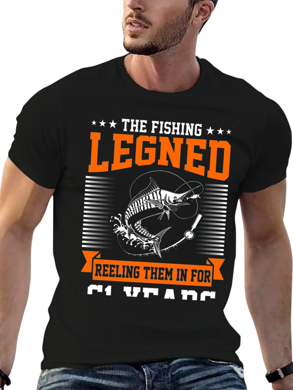 Fishing Legend Black T-Shirt