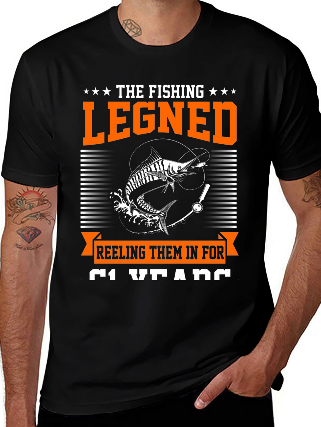 Fishing Legend Black T-Shirt