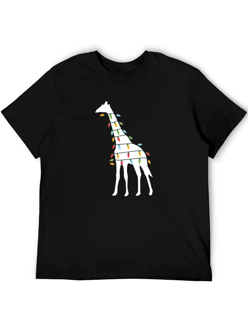Festive Giraffe Christmas Lights T-Shirt