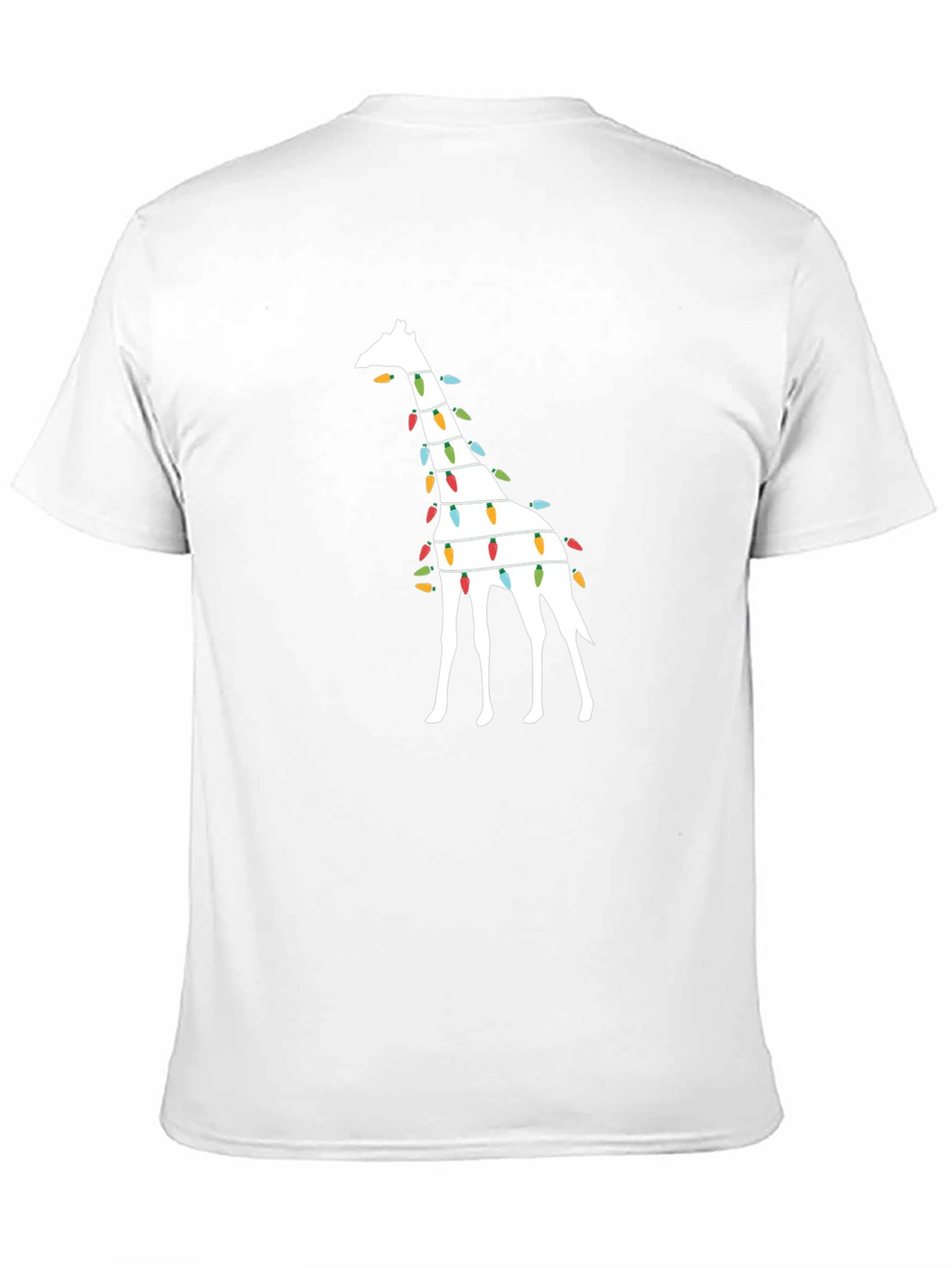 Festive Giraffe Christmas Lights T-Shirt
