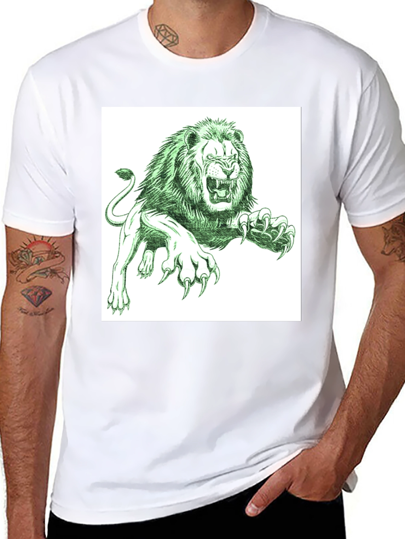 Lion Graphic Tee - Mens Short Sleeve
