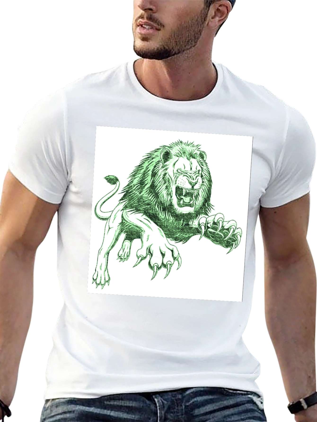 Lion Graphic Tee - Mens Short Sleeve