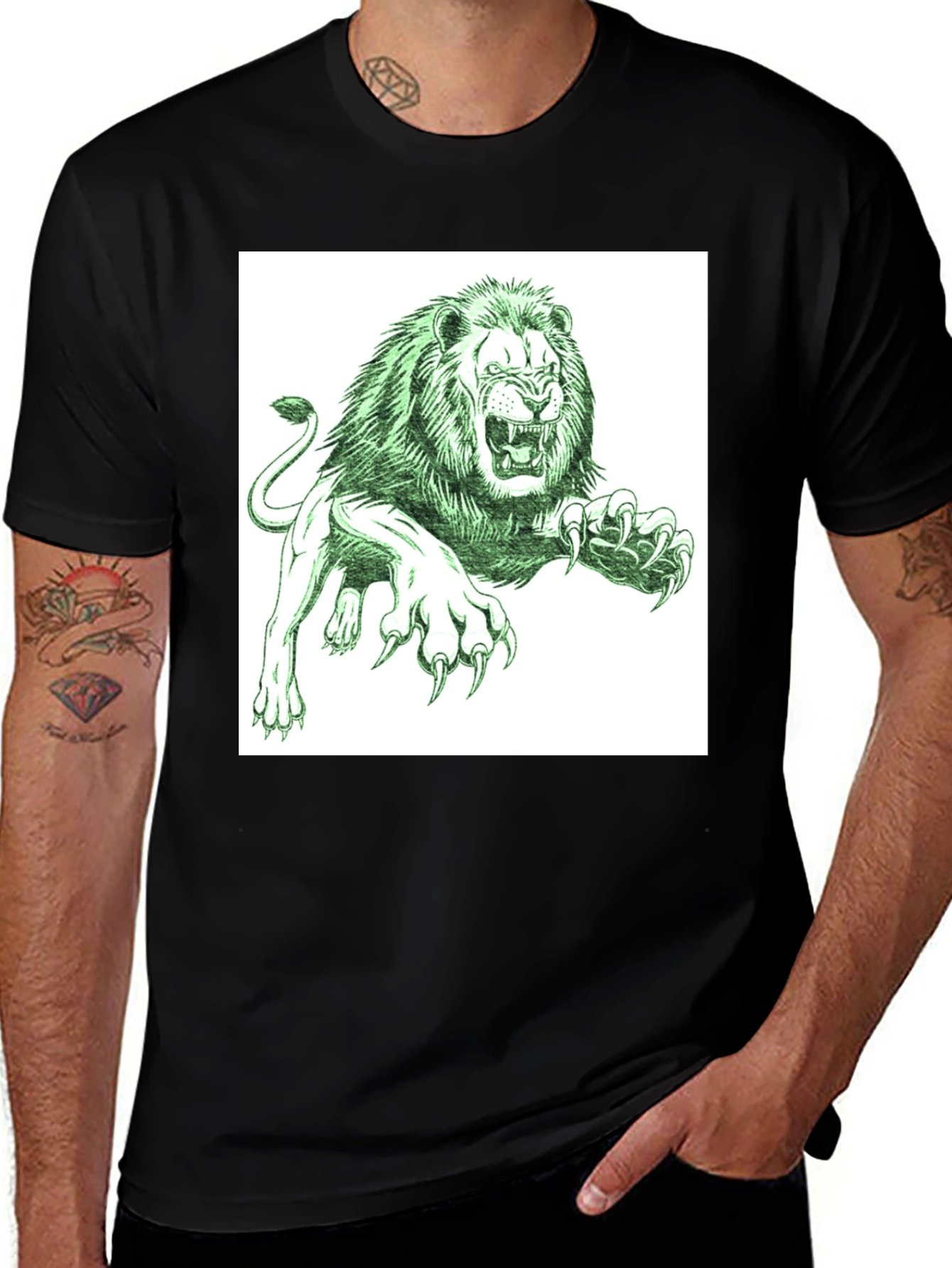 Lion Graphic Tee - Mens Short Sleeve
