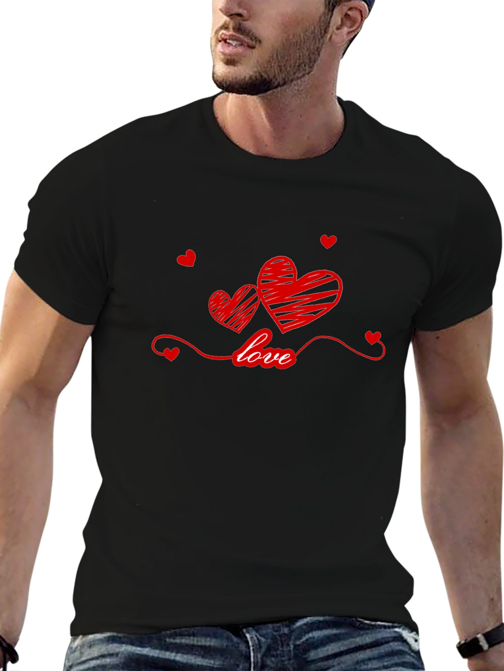 Love Hearts T-Shirt - Stylish Valentines Day Tee