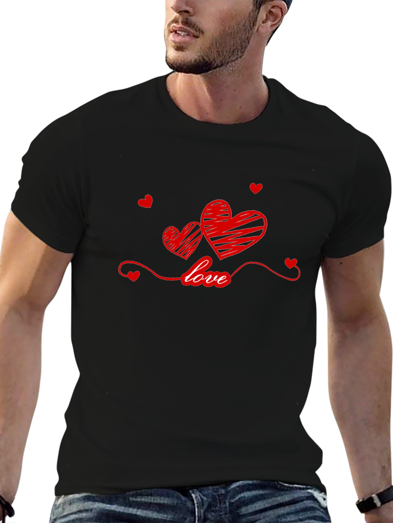 Love Hearts T-Shirt - Stylish Valentines Day Tee