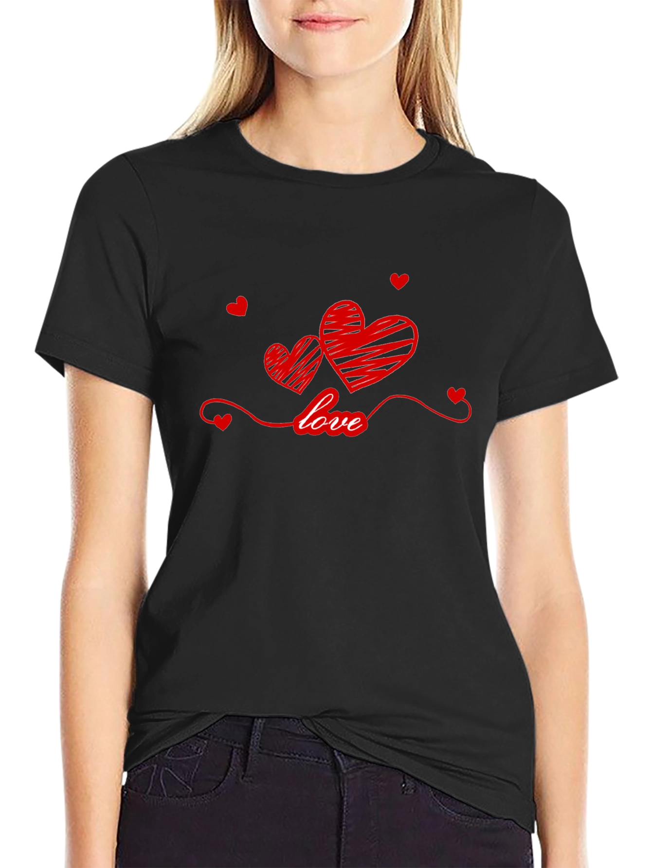 Love Hearts T-Shirt - Stylish Valentines Day Tee