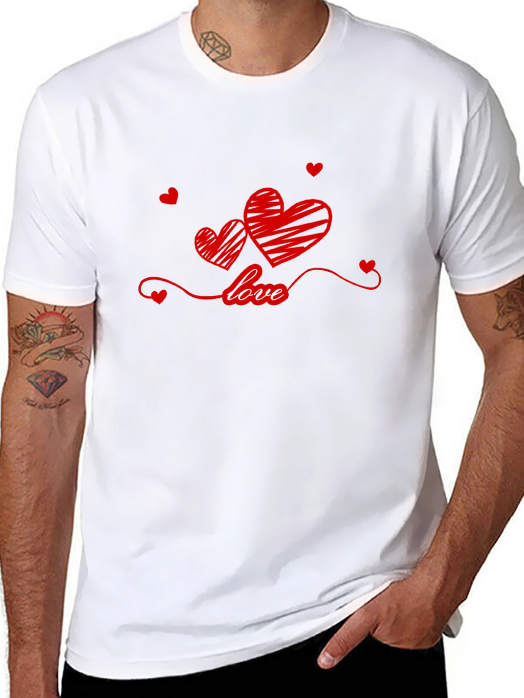 Love Hearts T-Shirt - Stylish Valentines Day Tee
