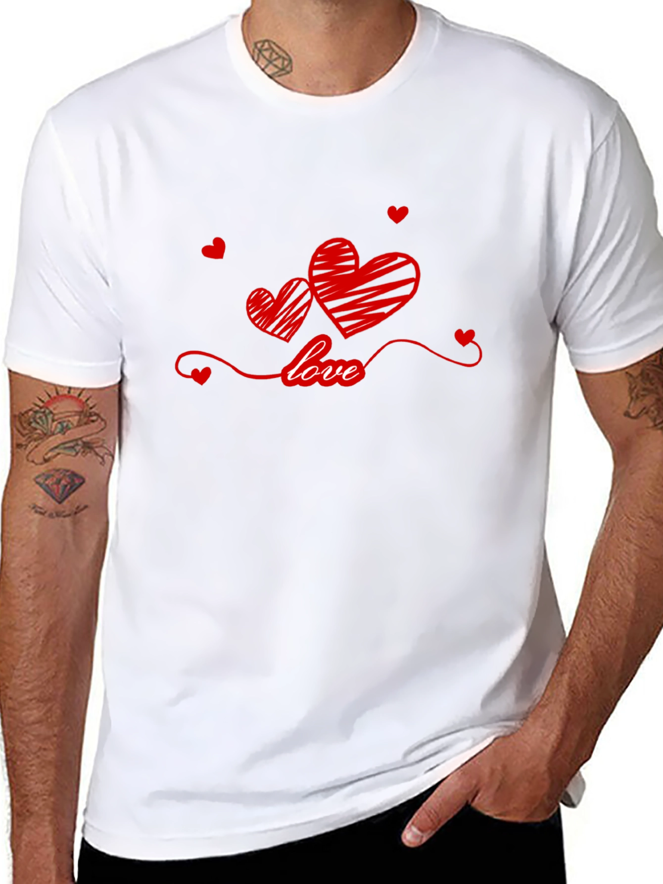 Love Hearts T-Shirt - Stylish Valentines Day Tee