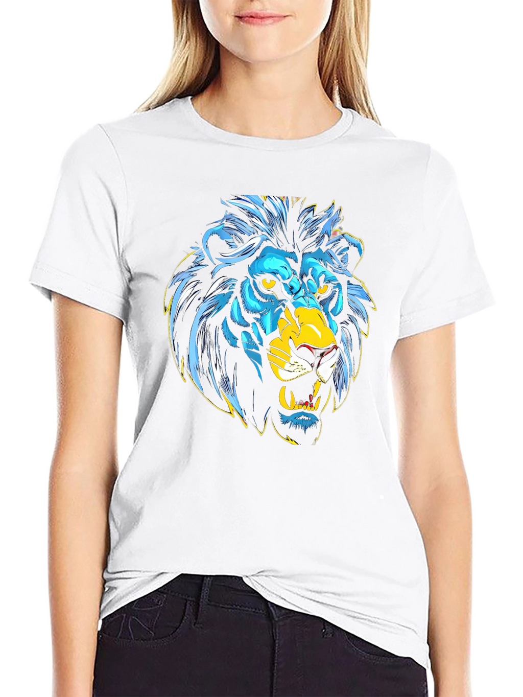 Lion Graphic Black T-Shirt - Bold Animal Print