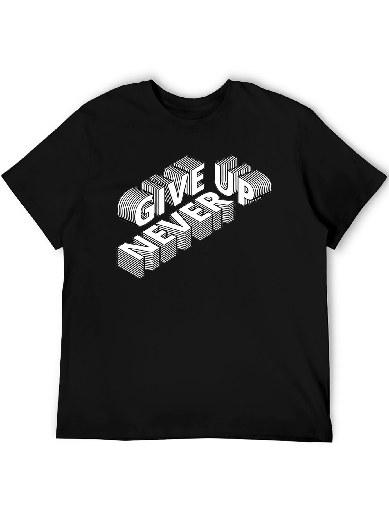 Never Give Up Graphic Tee - Stylish Statement Shirt