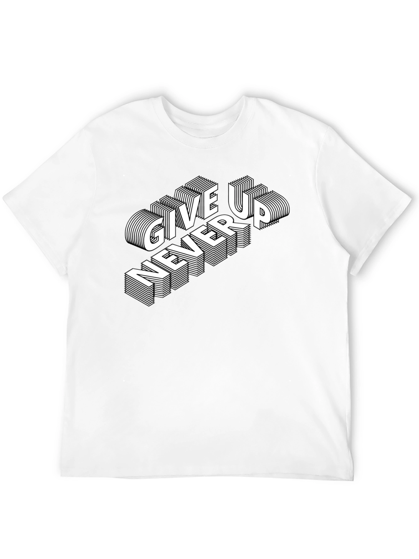 Never Give Up Graphic Tee - Stylish Statement Shirt