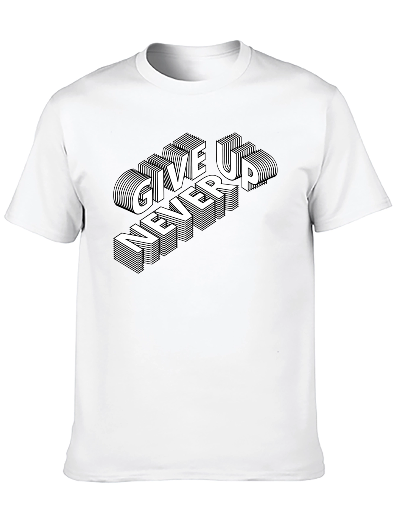 Never Give Up Graphic Tee - Stylish Statement Shirt