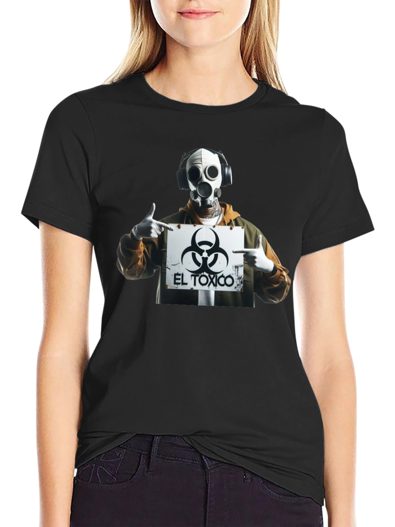 El Toxico Graphic Print Black T-Shirt