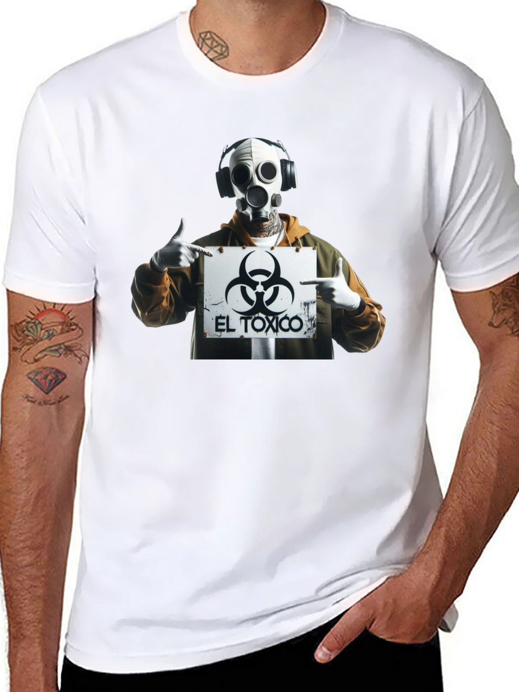 El Toxico Graphic Print Black T-Shirt
