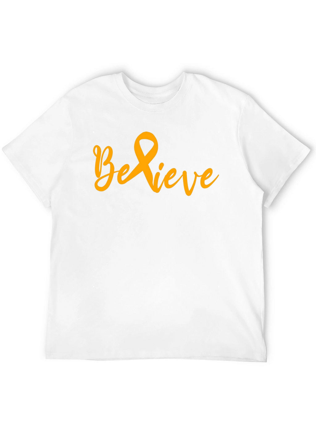 Believe Gold Ribbon Black T-Shirt