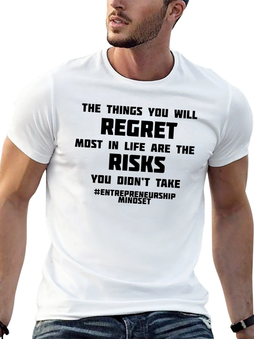 Regret Risks T-Shirt - Entrepreneurship Mindset Tee