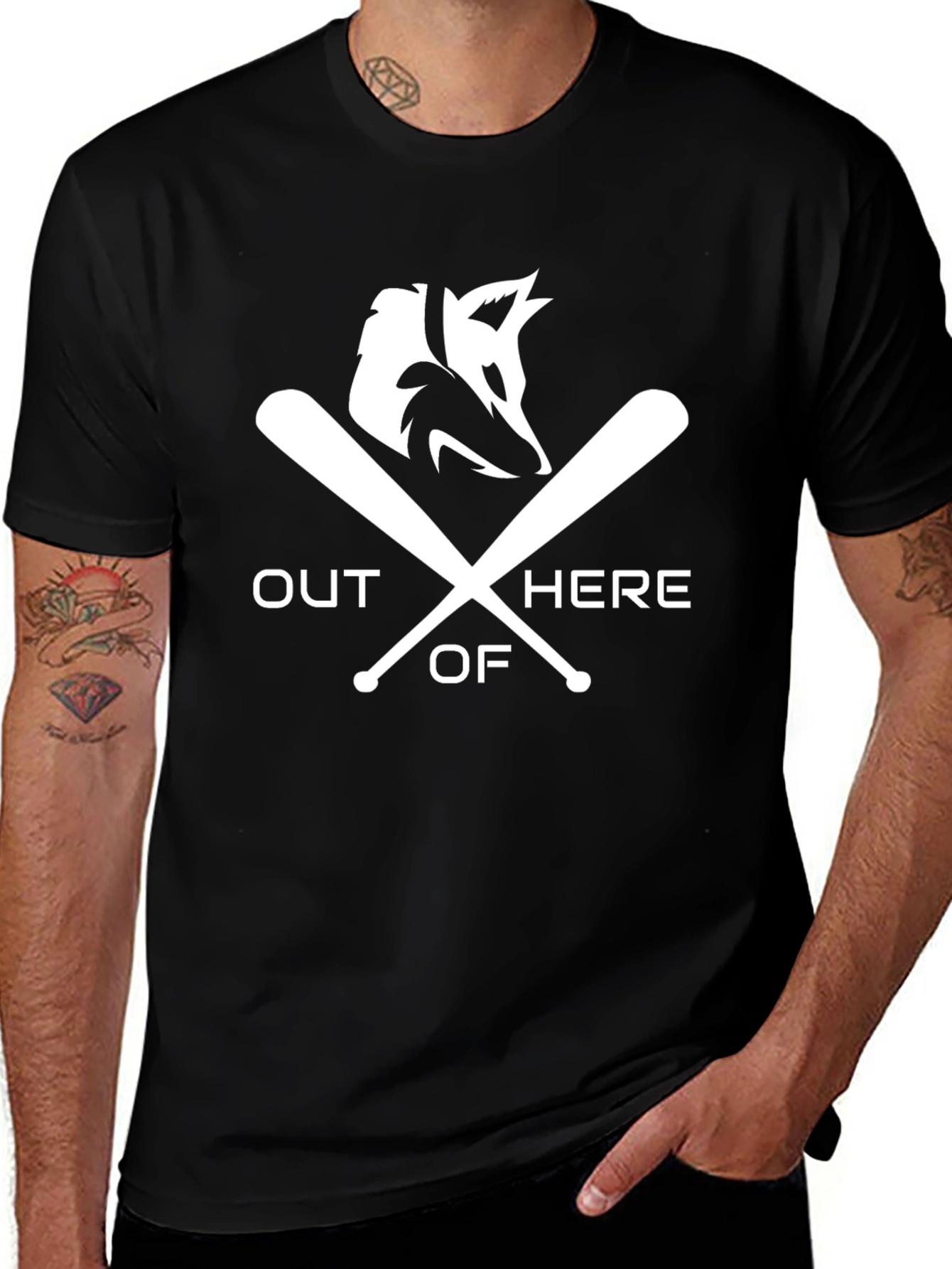 Out Here of Fox Baseball T-Shirt