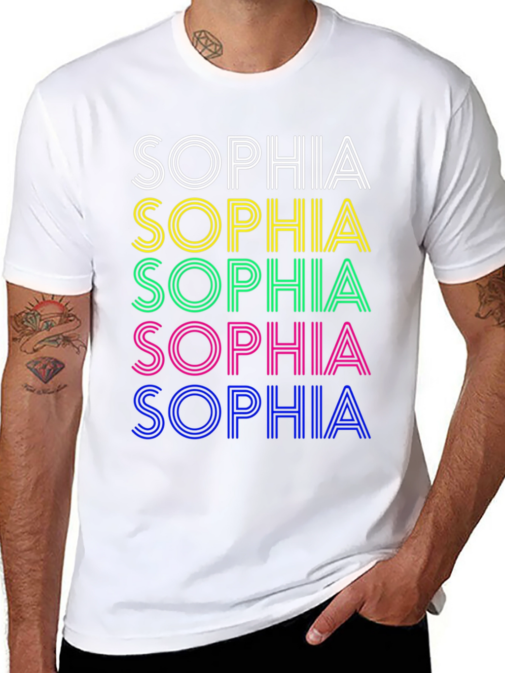 Retro Sophia T-Shirt - Personalized Name Design