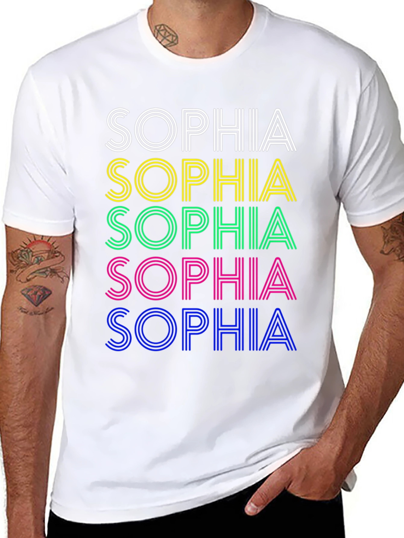 Retro Sophia T-Shirt - Personalized Name Design