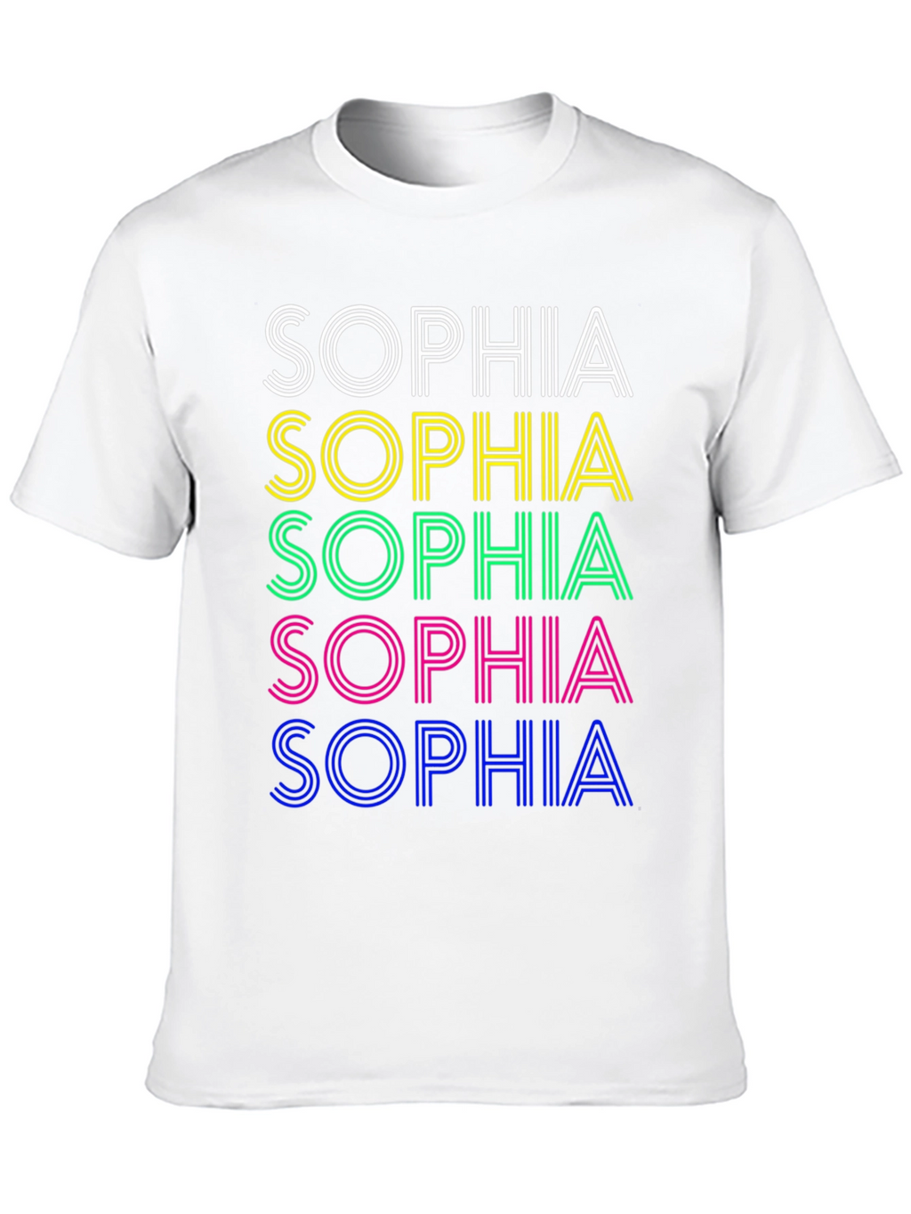 Retro Sophia T-Shirt - Personalized Name Design