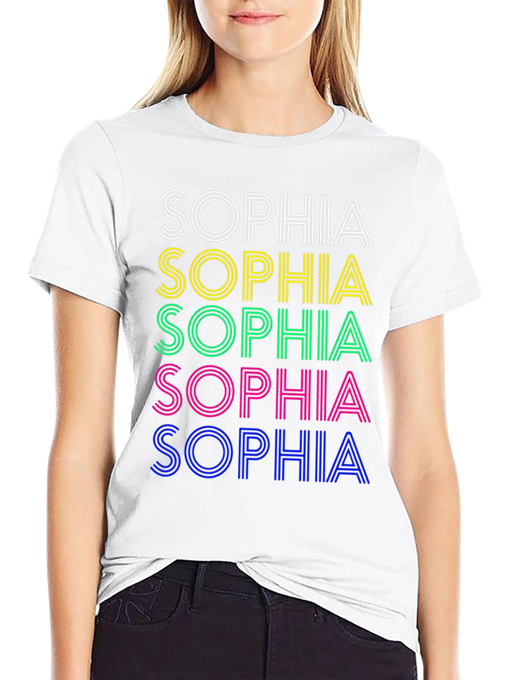 Retro Sophia T-Shirt - Personalized Name Design