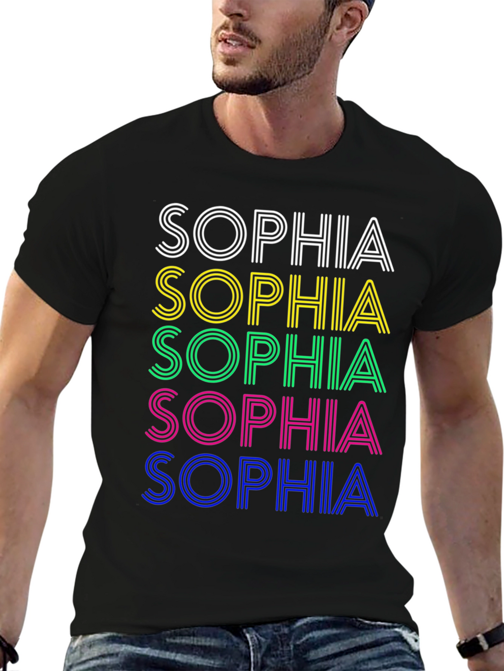 Retro Sophia T-Shirt - Personalized Name Design