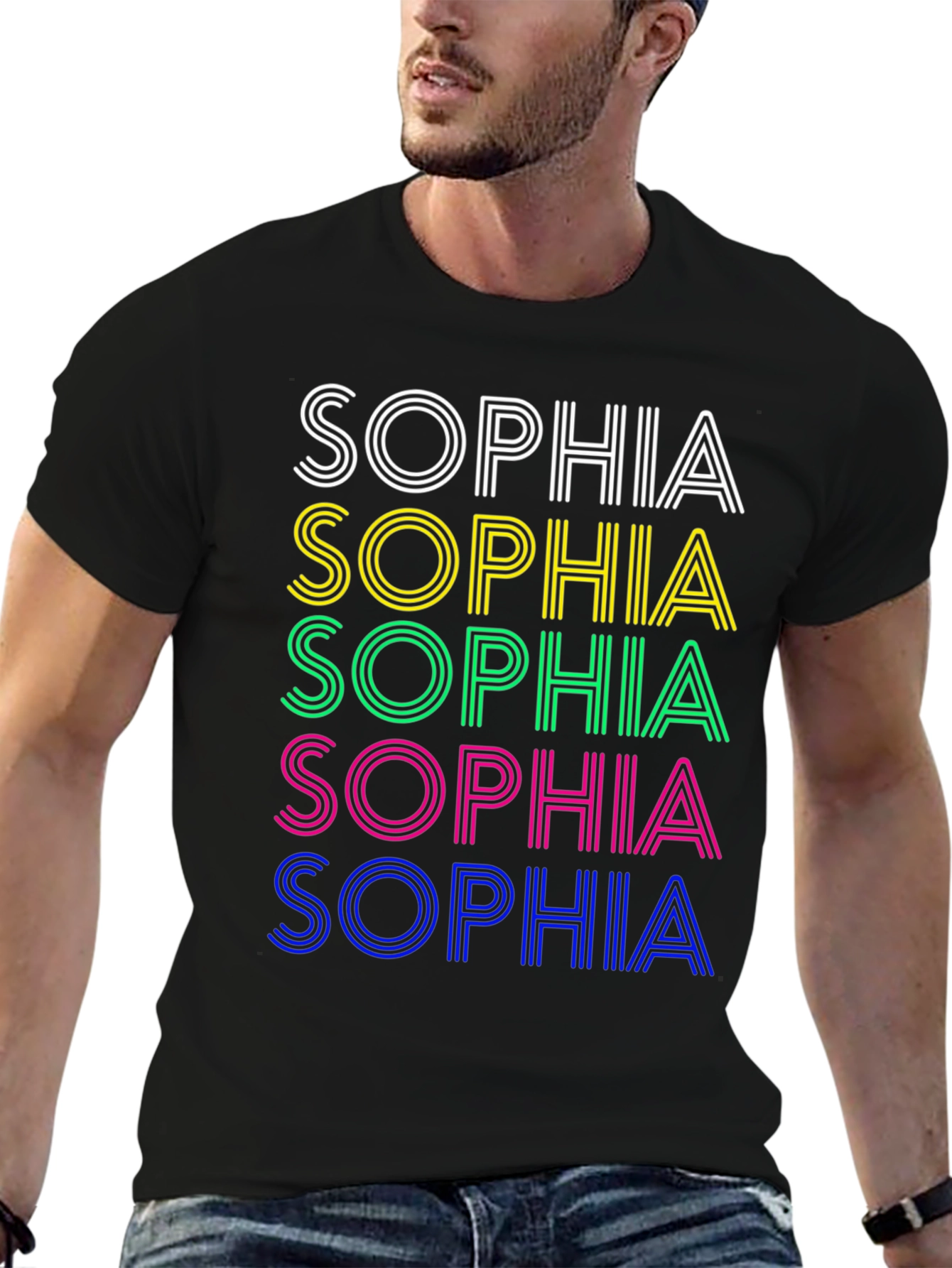 Retro Sophia T-Shirt - Personalized Name Design