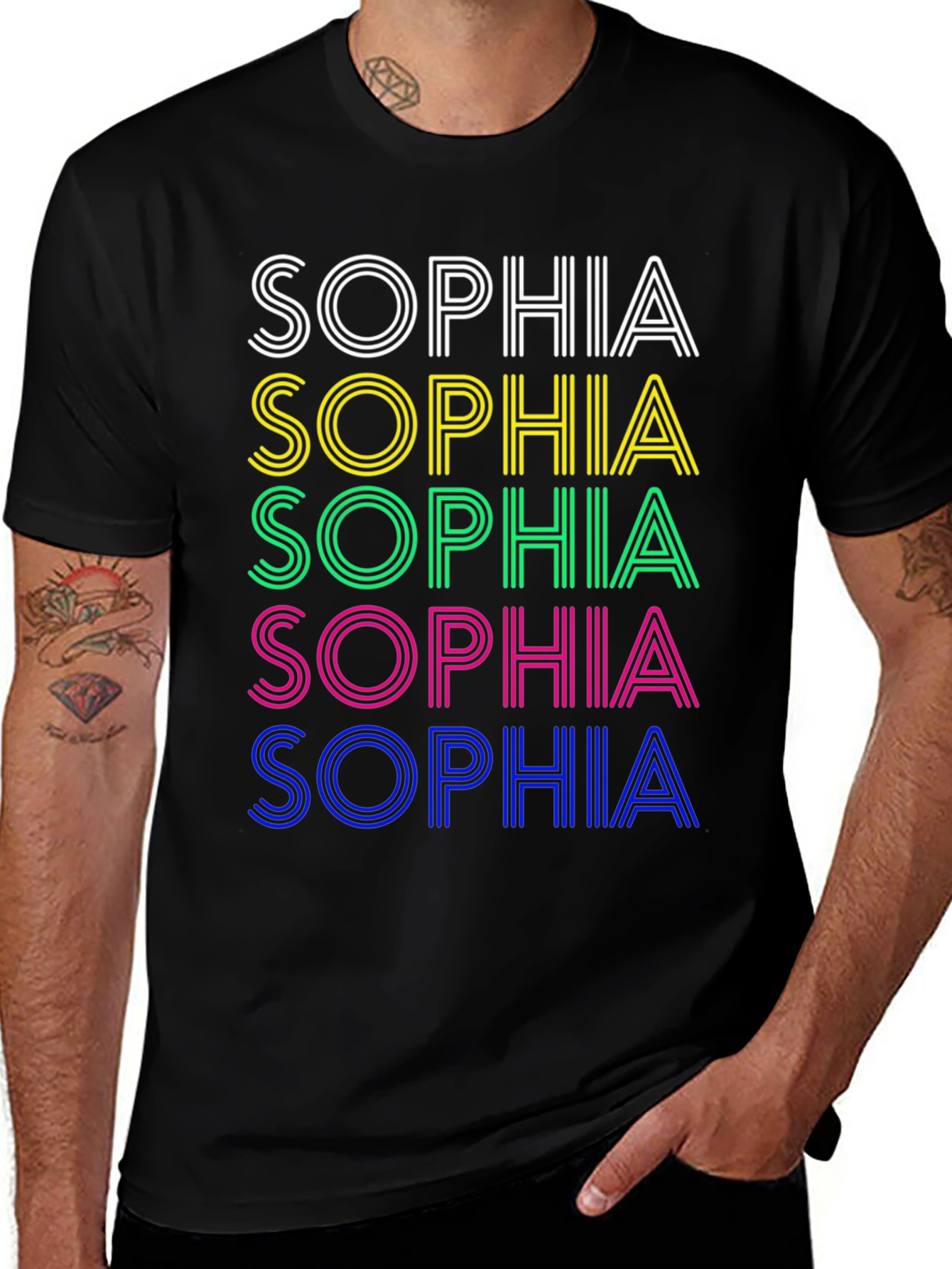 Retro Sophia T-Shirt - Personalized Name Design