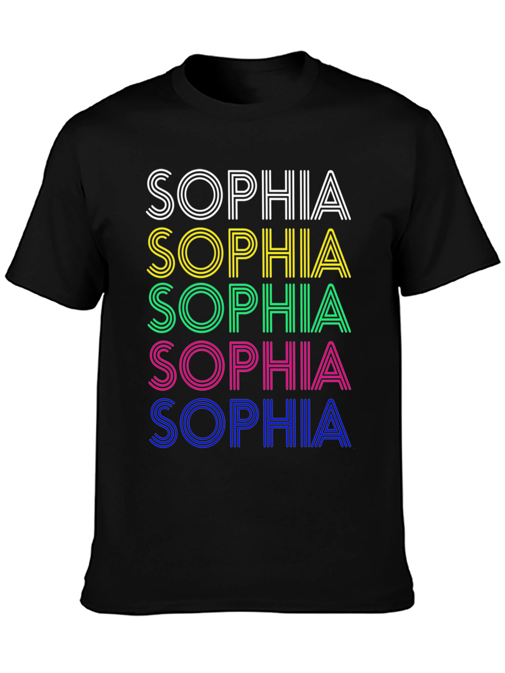 Retro Sophia T-Shirt - Personalized Name Design
