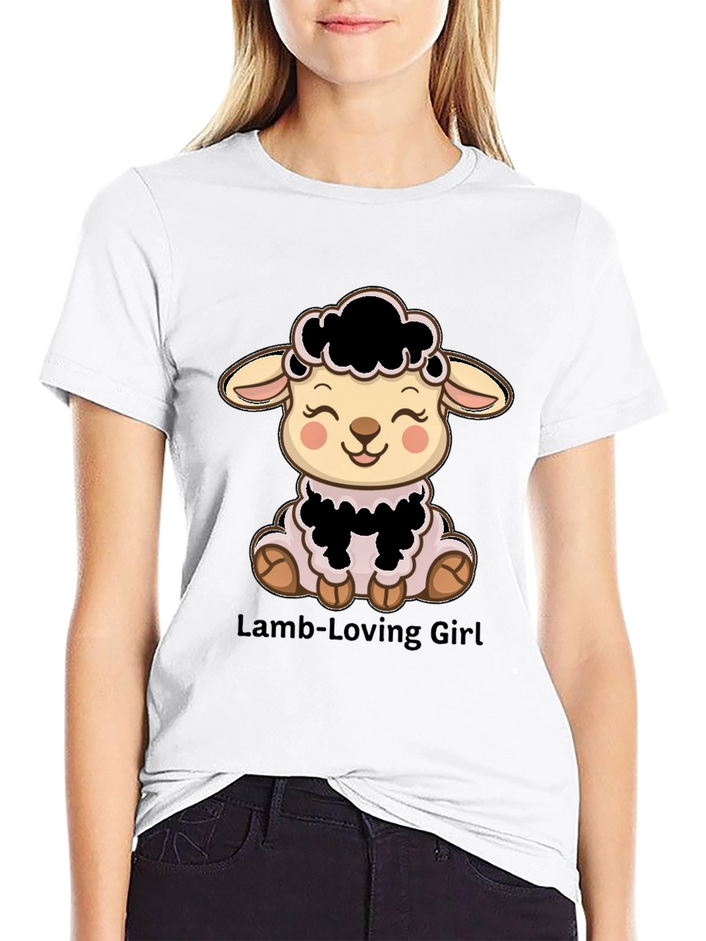 Cute Lamb T-Shirt - Lamb-Loving Girl