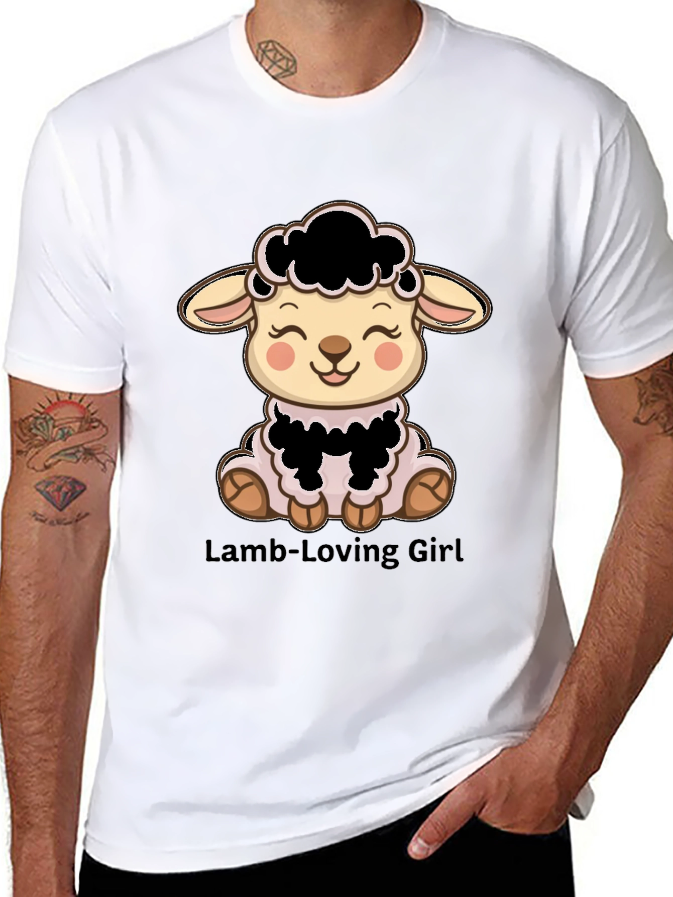 Cute Lamb T-Shirt - Lamb-Loving Girl