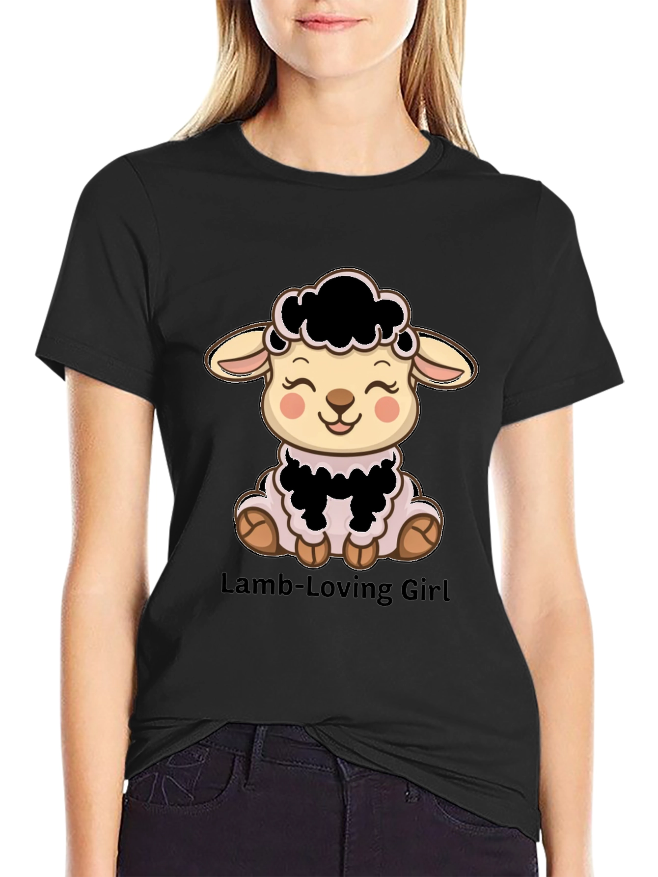 Cute Lamb T-Shirt - Lamb-Loving Girl