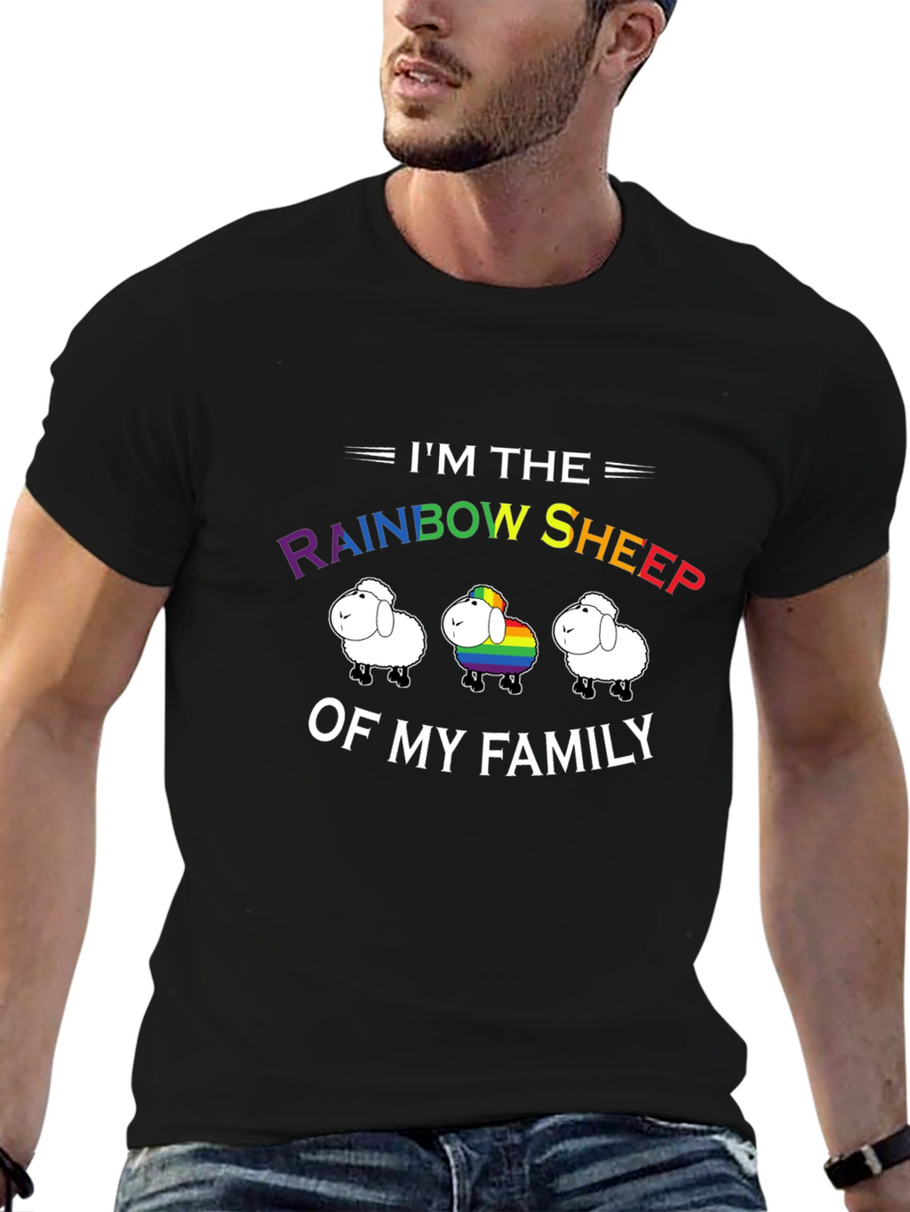 Rainbow Sheep LGBT Pride T-Shirt