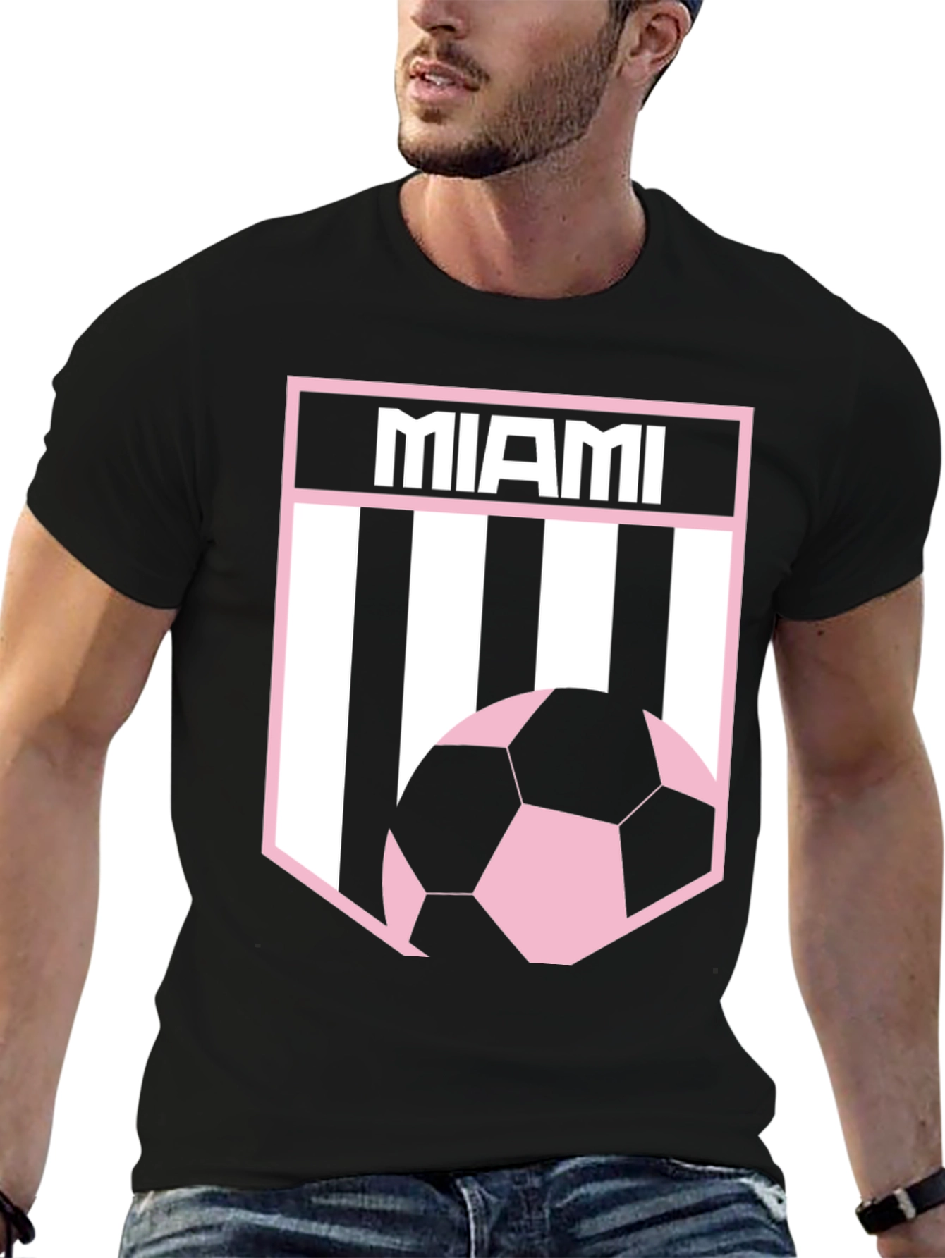Miami Soccer Fan T-Shirt - Black