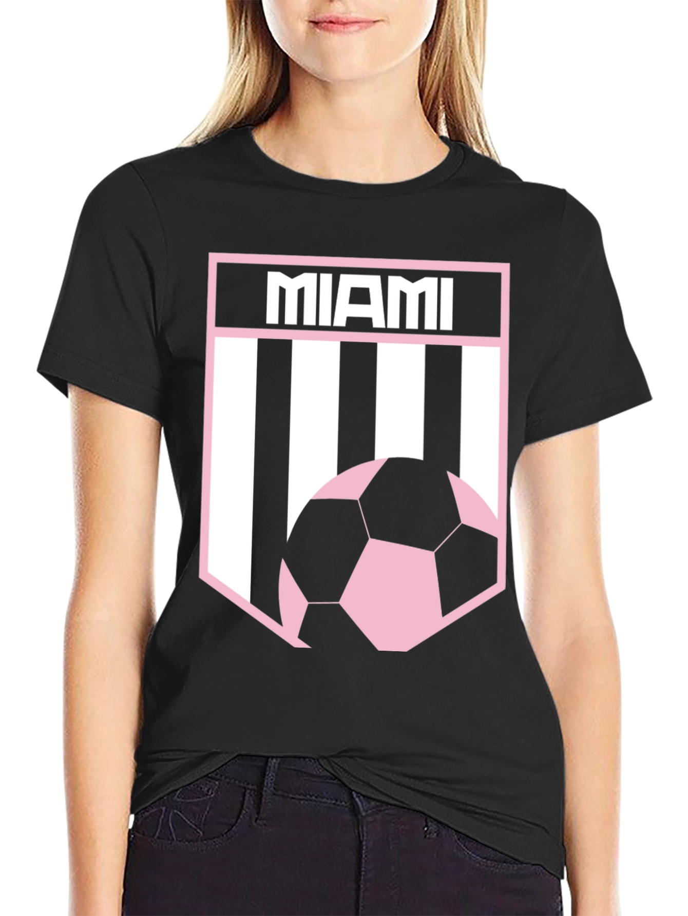 Miami Soccer Fan T-Shirt - Black