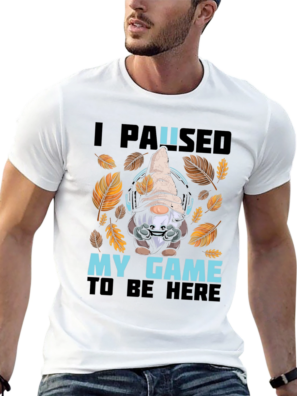 Gamer Gnome T-Shirt - I Paused My Game