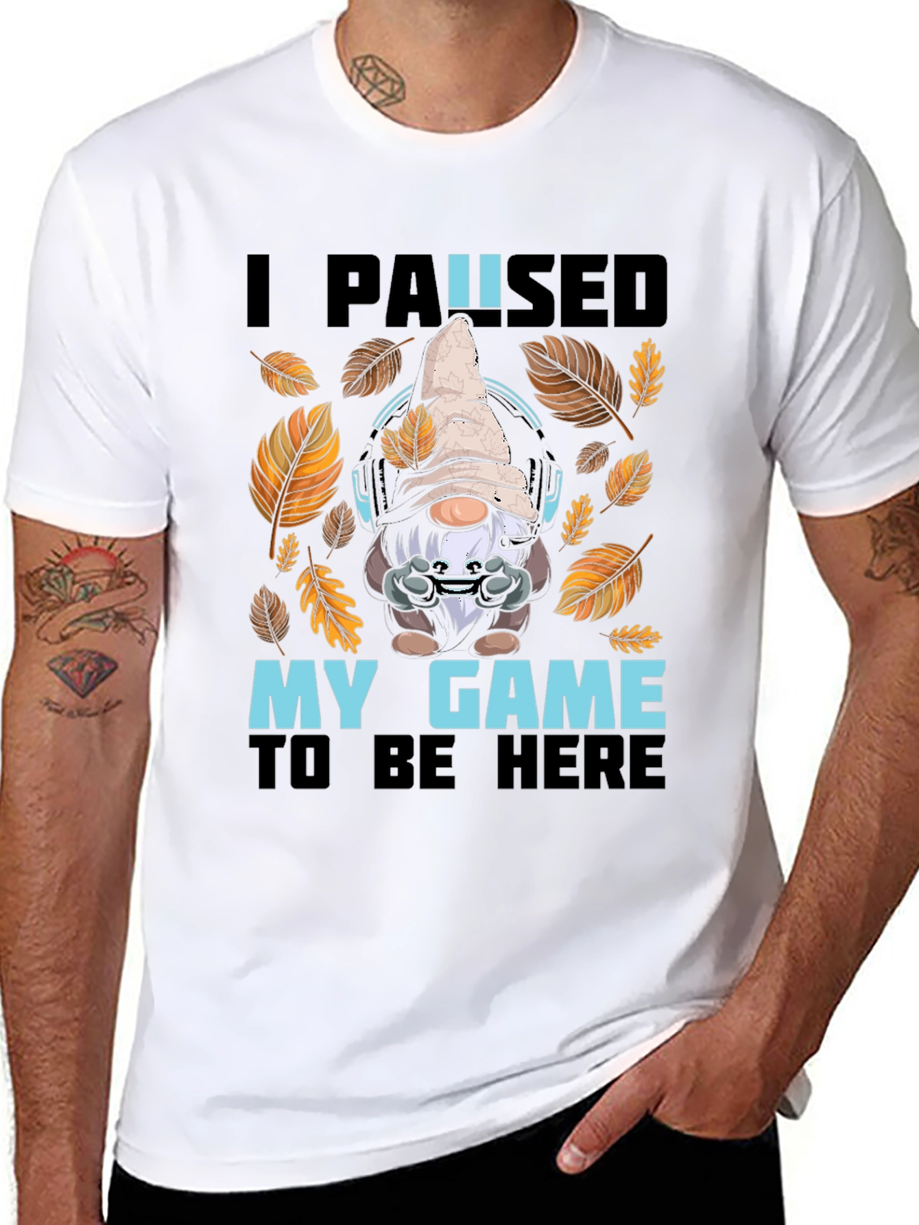 Gamer Gnome T-Shirt - I Paused My Game