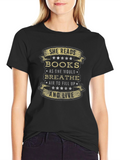 She Reads Books T-Shirt - Book Lover Tee